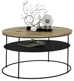 Industrialny stolik kawowy dąb artisan - Rencontrer 4X