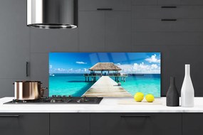 Panel Szklany do Kuchni Monumentalny Most Nad Cieśniną