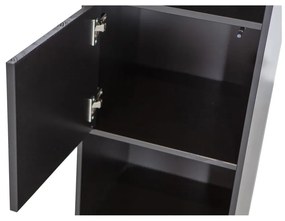 Czarny regał modułowy z litego drewna sosnowego 40x210 cm Finca – WOOOD