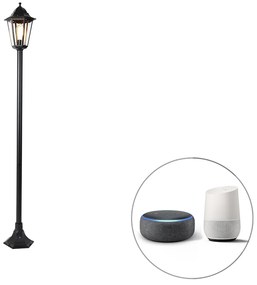 Zewnetrzna Inteligentna stojąca lampa zewnętrzna czarna 170 cm z WiFi ST64 - New Orleans Rustykalny / Vintage Oswietlenie zewnetrzne
