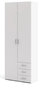 Biała szafa 78x200 cm Space – Tvilum