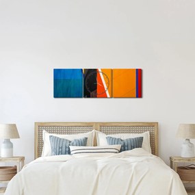Obraz - Geometria (z zegarem) (90x30 cm)