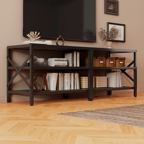 Szafka rtv pod telewizor stojak vintage do salonu rustykalny brąz retro