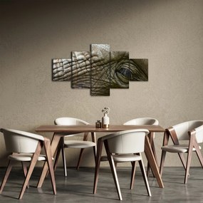 Obraz - Zbliżenie na stare oko słonia (125x70 cm)