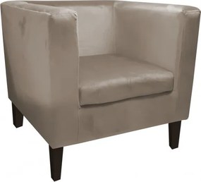Fotel Monaco tkanina Welur : Kolor nogi - Venge, Kolor tkaniny - VELVET - MG09, Wysokość nogi - 15 cm