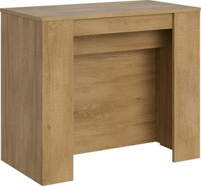 Konsola rozkładana 90x48/296 cm Venus Dąb naturalny wewnętrzne przedłużenia