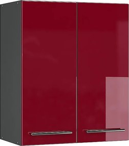 Szafka ścienna bordowa czerwień wysoki połysk 60x34.1x72 fame-line