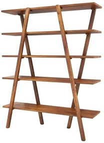 Regał z drewna sosnowego Perla Walnut, 148x120 cm