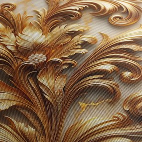 Obraz - Marmur ze złotem (z zegarem) (90x30 cm)