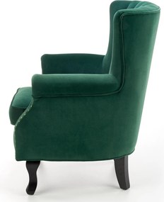 Welurowy fotel wypoczynkowy z pinezkami Titan