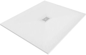 Mexen Hugo brodzik prostokątny SMC 140 x 100 cm, biały, maskownica biała - 42101014-W