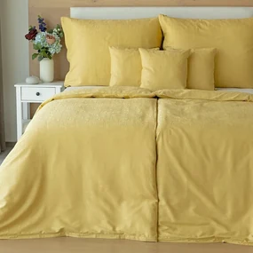 Matějovský Pościel z adamaszku bambusowego Sofie Camel Gold, 140 x 200 cm, 70 x 90 cm, 140 x 200 cm, 70 x 90 cm