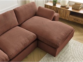 Pomarańczowy sztruksowy narożnik Belair – Bobochic Paris