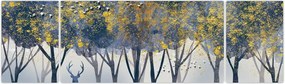 Obraz jelenia w lesie (170x50 cm)