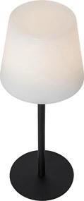 Zestaw 2 czarnych lamp stołowych akumulatorowych 40 cm IP54 - Jude