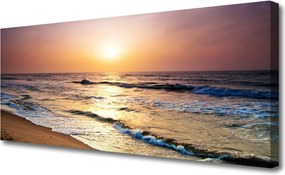 Obraz canvas Słoneczny Dzień na Złotej Plaży