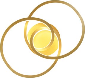 Lampa sufitowa złota 45 cm z wbudowanym LED 3-stopniowo ściemnialna - Rowin