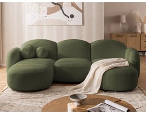 Zielony narożnik z materiału bouclé (w kształcie litery U) Orbit – Ropez