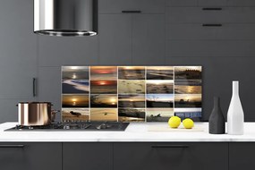 Szkło do Kuchni na Ścianę Szum Morskich Fal