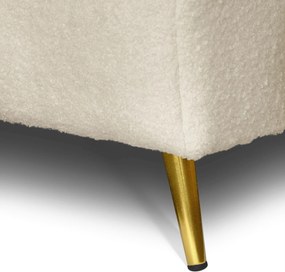 Sofa z Funkcją Spania SEUL Rozkładana Dwuosobowa Beżowa Boucle Nowoczesna