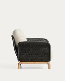 Beżowy tapicerowany fotel ogrodowy Alipa – Kave Home