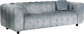Sofa prosta z tkaniny szenilowej "Vendome" - 3 miejsca - Szara