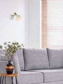 Biały metalowy kinkiet w stylu nowoczesnym - K095-Tufero