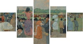 Obraz - Jean-Louis Forain, The Races at Longchamp, reprodukcje (125x70 cm)