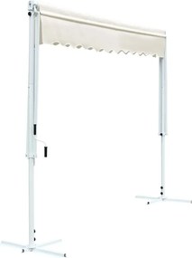 Kremowe rozkładane zadaszenie ogrodowe P8-Z09