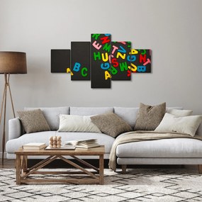 Obraz - kolorowe litery (125x70 cm)