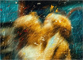 Obraz - Całujące się anioły (70x50 cm)