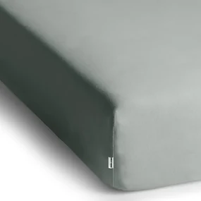 Jasnoszare dżersejowe prześcieradło z gumką 90x200 cm Amber – Restilo