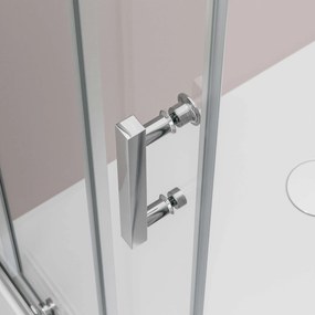 Kabina prysznicowa narożna EX506 drzwi przesuwneSzkło ESG 6 mm z powłoką Nano – 90 x 90 x 195 cm
