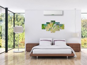 Obraz pól ryżowych z lotu ptaka (125x70 cm)
