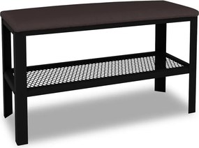 Siedzisko do przedpokoju w stylu loft czarny + wenge Z1-S42
