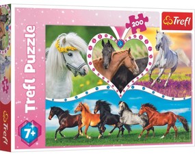 Trefl Puzzle Piękne konie, 200 elementów