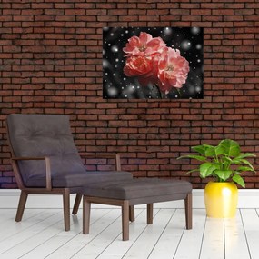 Obraz różowego kwiatu (70x50 cm)