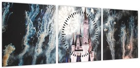 Obraz - Magiczne Królestwo (z zegarem) (90x30 cm)