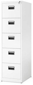 Metalowa szafa kartotekowa SARA V5, 460 x 1625.5 x 620 mm, biała