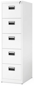 Szafa kartotekowa metalowa z 5 szufladami biała, 460x1625.5x620 mm: SARA