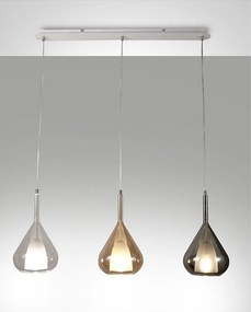 Lampa wisząca LED Lila z metalu i szkła borokrzemianowego 3481-48-297 Fabas Luce