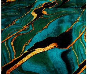 PrzytulneMieszkanie.pl PrzytulneMieszkanie.pl Pościel z mikropluszu TARELI turkusowa Rozmiar pościeli: 70 x 80 cm | 140 x 200 cm