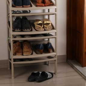 Szafka na buty 6 półek Brown 52 x 34 x 91 cm