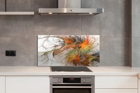 Panel szklany do Kuchni Geometryczna Gra Kolorów