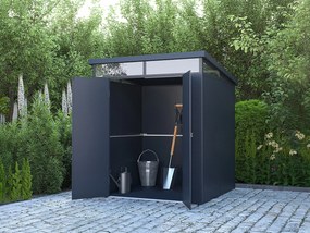 Domek ogrodowy z antracytowej żywicy 3,65 m² z podłogą - MINARO