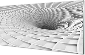 Szkło do Kuchni na Ścianę Trójwymiarowy Lej Geometryczny