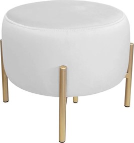 Pufa OLA loft ławka podnóżek metal : Kolor Stelaża - Złoty, Kolor tkaniny - VELVET - MG39, Typ tkaniny - Velvet
