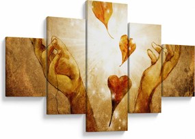 Obraz - Malowanie rąk pełnych miłości (125x70 cm)
