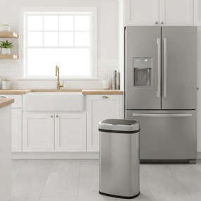 Kosz na śmieci DEUS z czujnikiem, 58 litrów, srebrna Jurhan