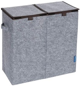 Kosz na pranie filcowy DUO, 2 komory, 82 L, WENKO